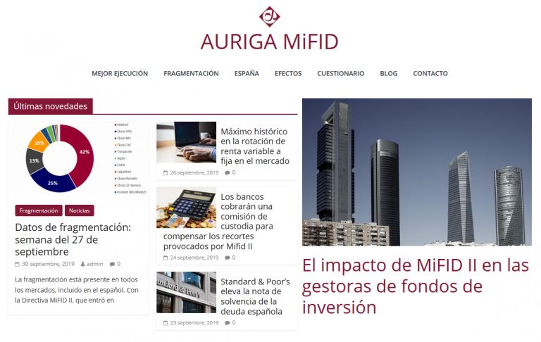 Web de Auriga MiFID